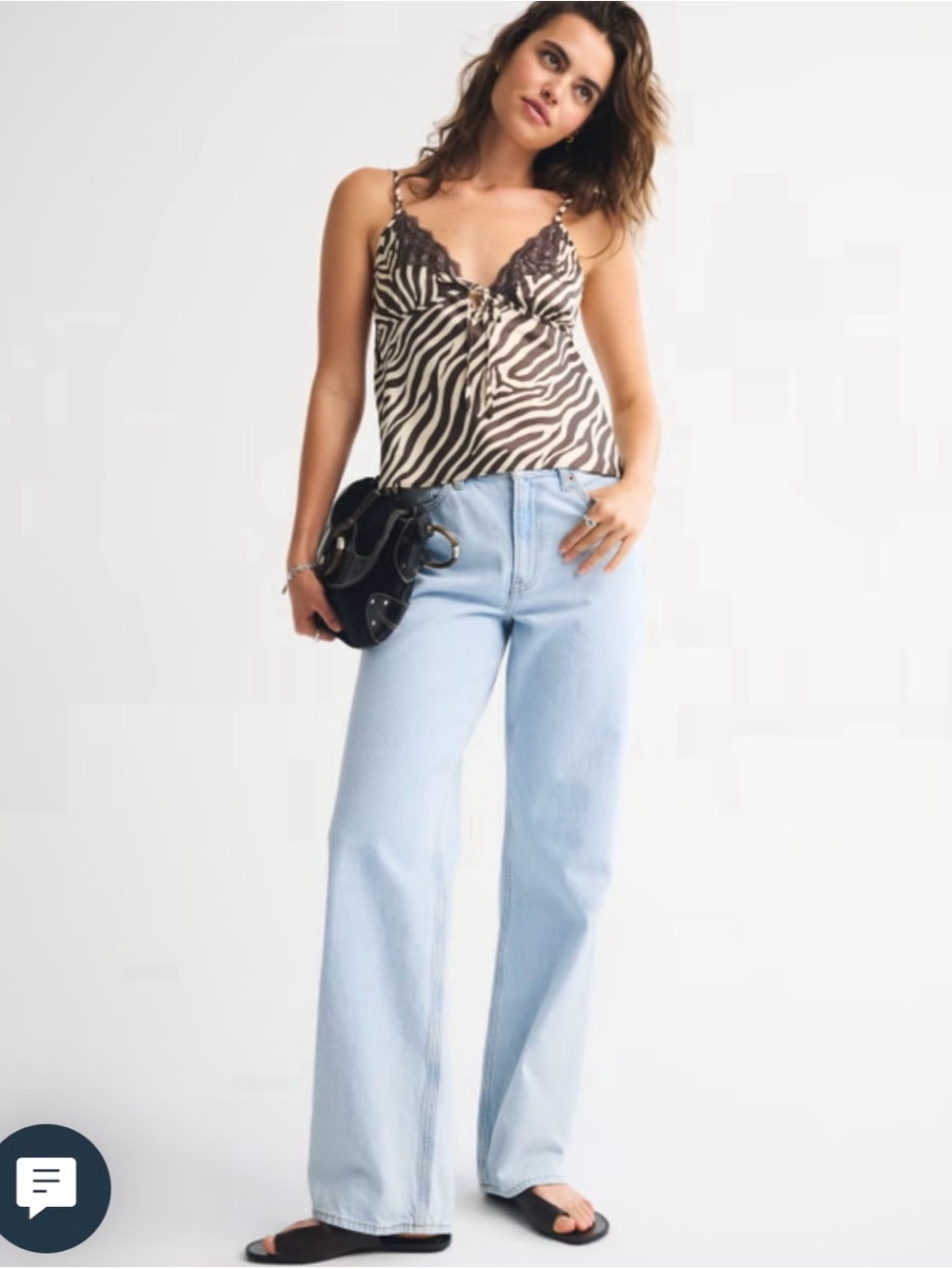 Abercrombie & Fitch Light Blue Wide-Leg Jeans